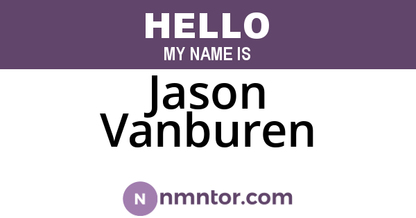 Jason Vanburen