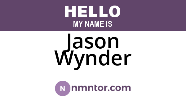 Jason Wynder
