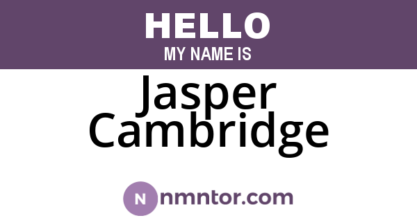 Jasper Cambridge