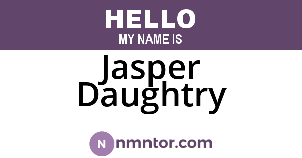 Jasper Daughtry