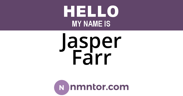 Jasper Farr