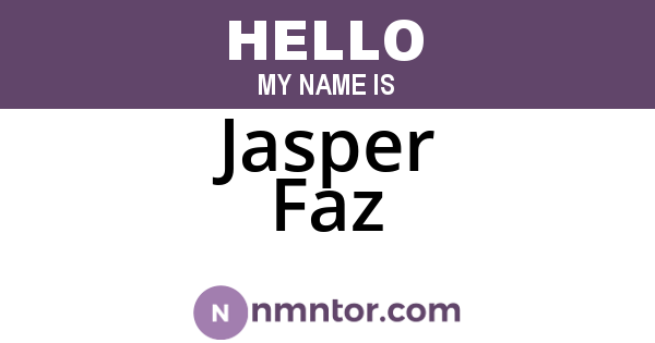 Jasper Faz