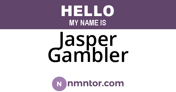 Jasper Gambler