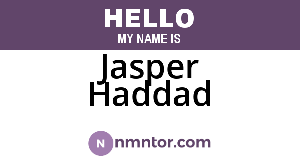 Jasper Haddad