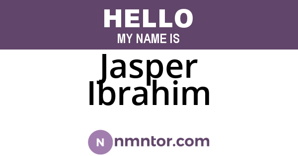 Jasper Ibrahim