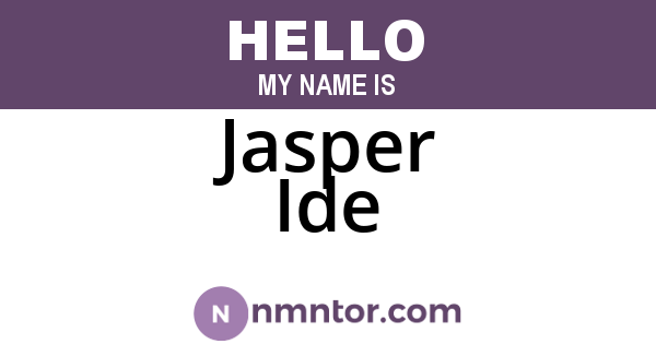 Jasper Ide