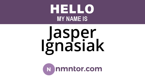 Jasper Ignasiak