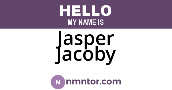 Jasper Jacoby
