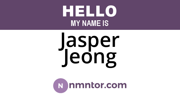 Jasper Jeong
