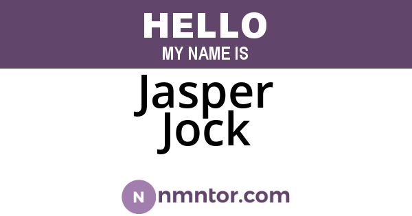 Jasper Jock