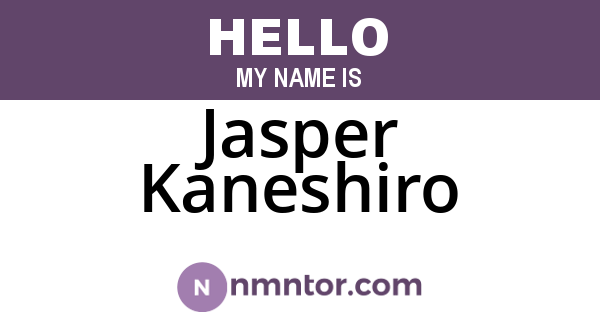 Jasper Kaneshiro