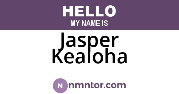 Jasper Kealoha