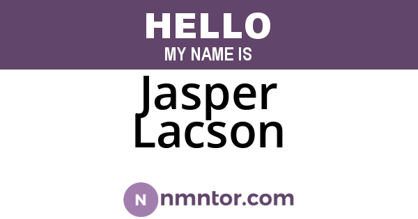 Jasper Lacson