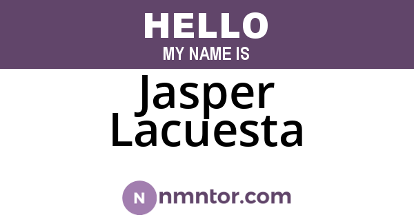 Jasper Lacuesta