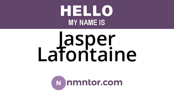 Jasper Lafontaine