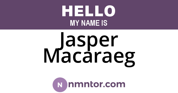 Jasper Macaraeg
