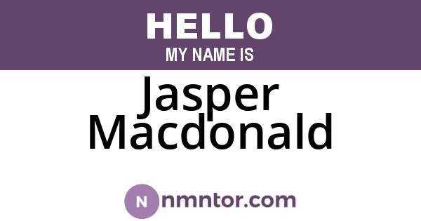 Jasper Macdonald