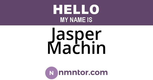 Jasper Machin
