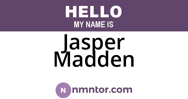 Jasper Madden