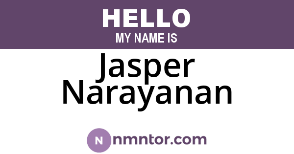 Jasper Narayanan