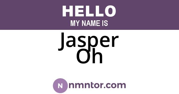 Jasper Oh
