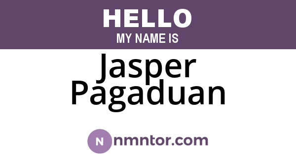 Jasper Pagaduan