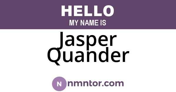Jasper Quander