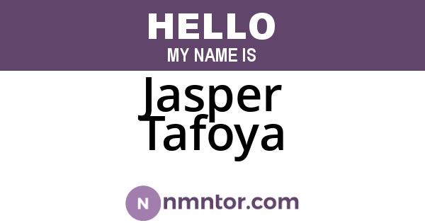 Jasper Tafoya