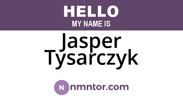 Jasper Tysarczyk