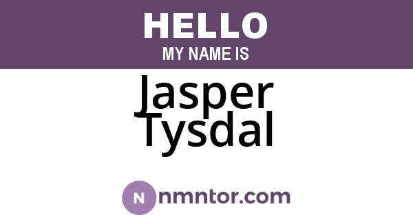 Jasper Tysdal