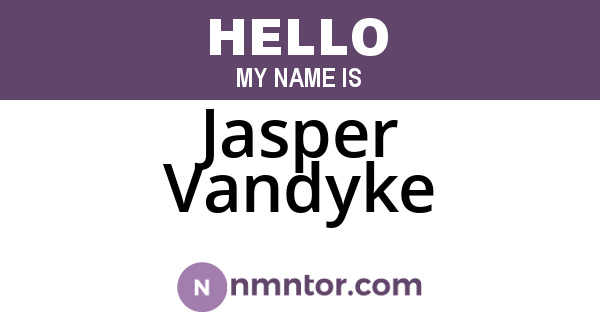 Jasper Vandyke