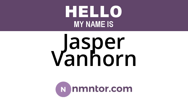 Jasper Vanhorn