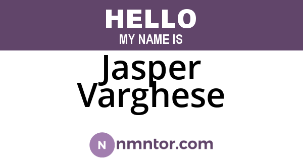 Jasper Varghese