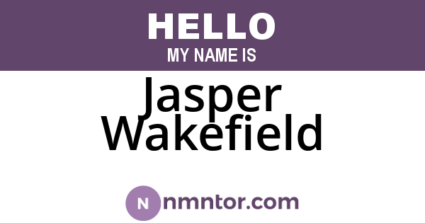 Jasper Wakefield