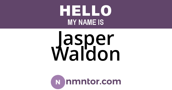 Jasper Waldon