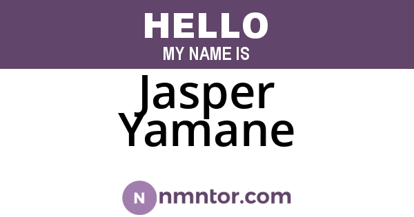 Jasper Yamane