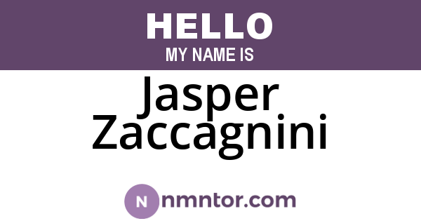 Jasper Zaccagnini