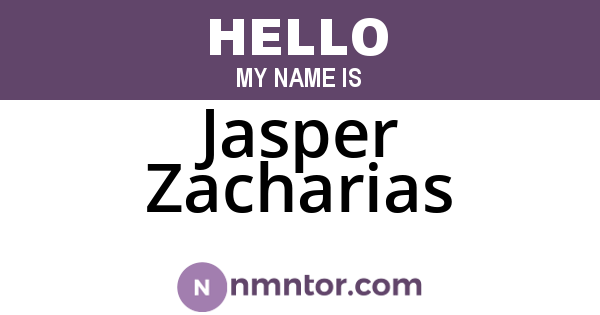 Jasper Zacharias