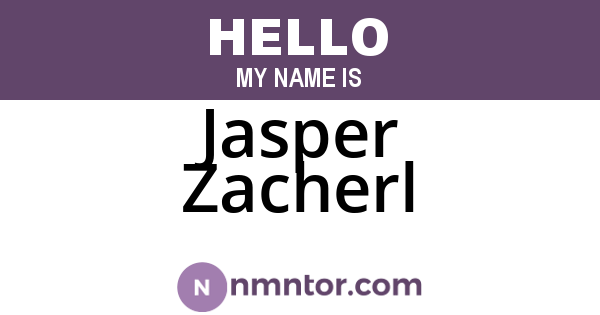 Jasper Zacherl