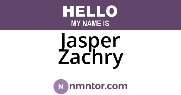 Jasper Zachry