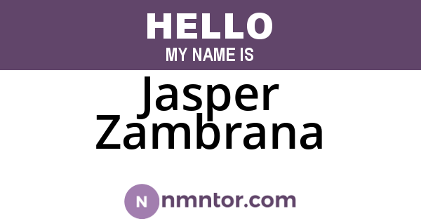 Jasper Zambrana