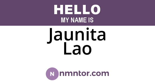 Jaunita Lao