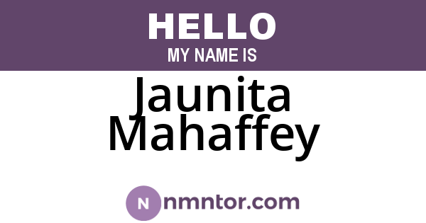 Jaunita Mahaffey
