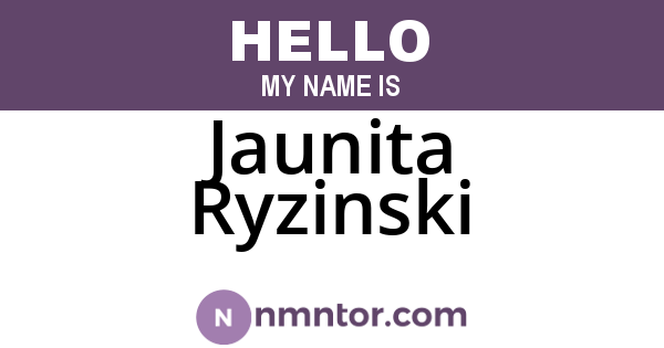Jaunita Ryzinski