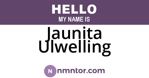 Jaunita Ulwelling