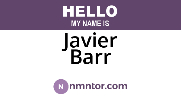Javier Barr