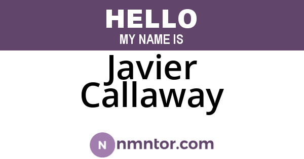 Javier Callaway