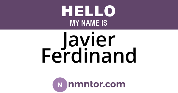 Javier Ferdinand