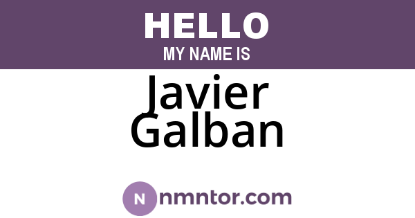 Javier Galban