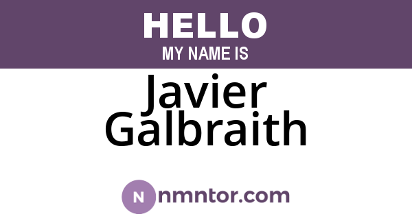 Javier Galbraith
